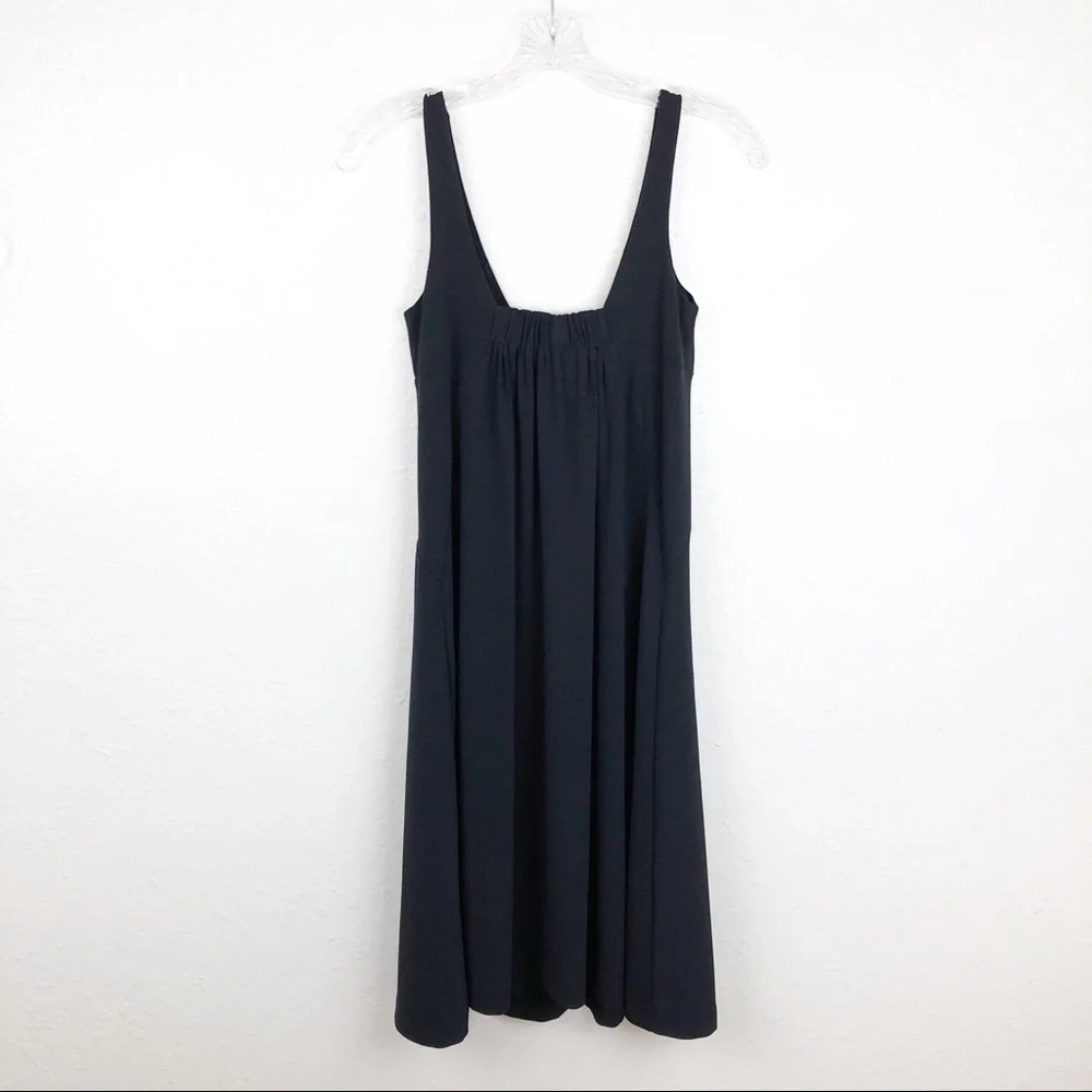 CAbi Black Ruched Waist Dress‎ Small